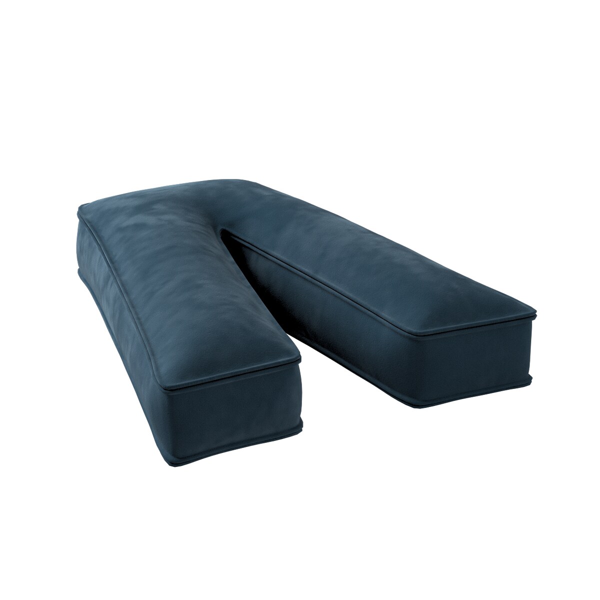 Poduszka literka V, pruski błękit, 35x40cm, Posh Velvet