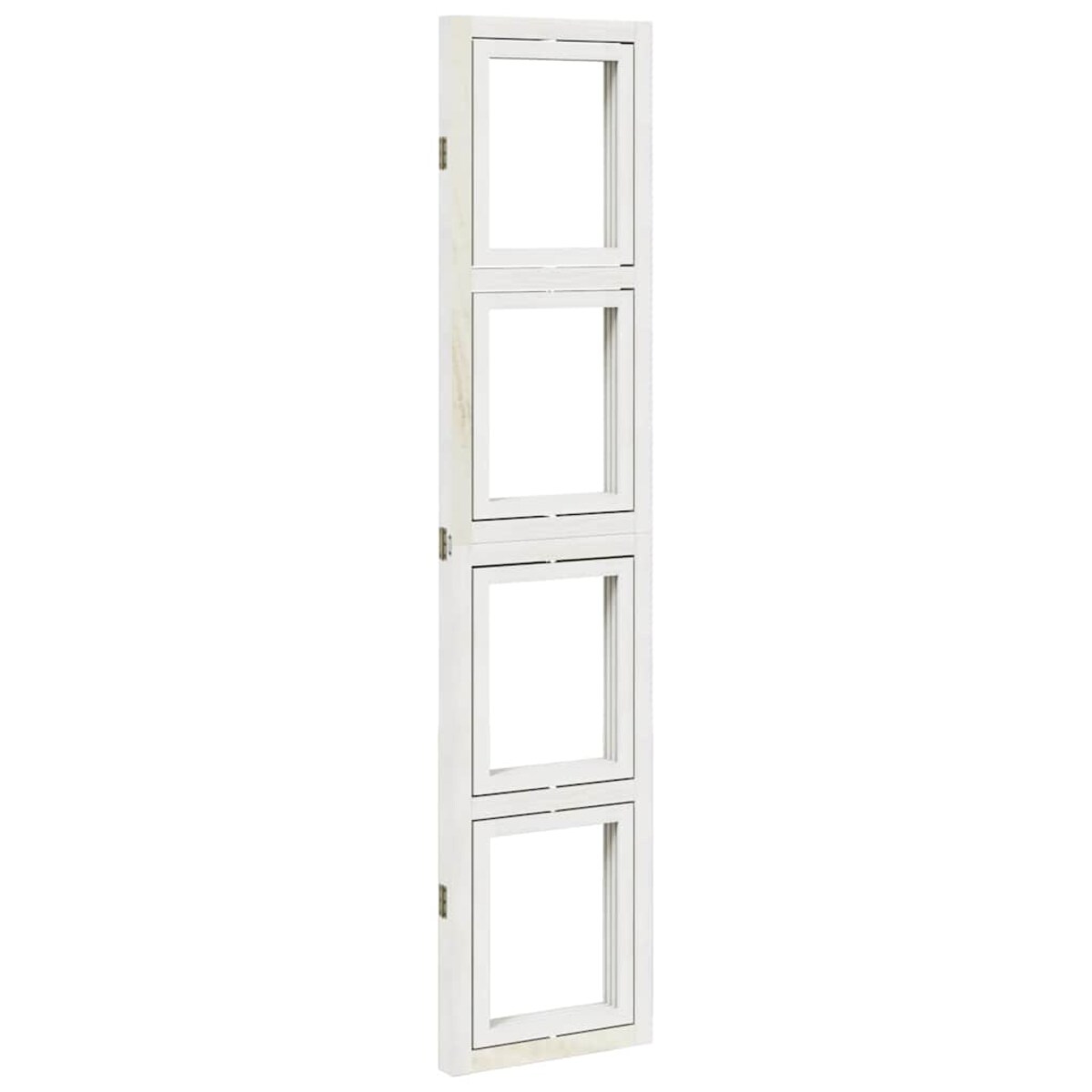 vidaXL Parawan pokojowy, 3-panelowy, biały, lite drewno paulowni