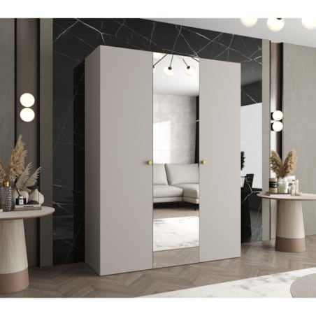 Szafa uchylna otwierana PARMA 2 150 wys. 202 cm Kaszmir + u. Złoty