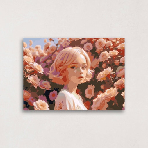 Malowanie po numerach, zestaw DIY – RÓŻANA KOBIETA 40x50 cm- Produkt PL