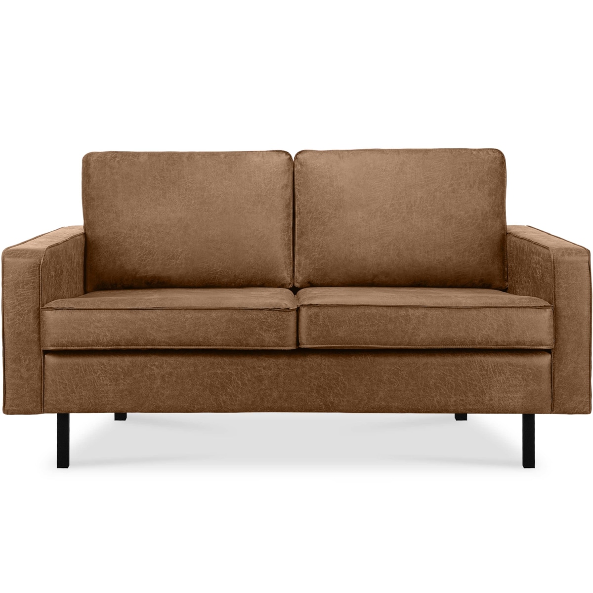 KONSIMO INVIA Sofa w stylu loft 2 osobowa kolor brązowy