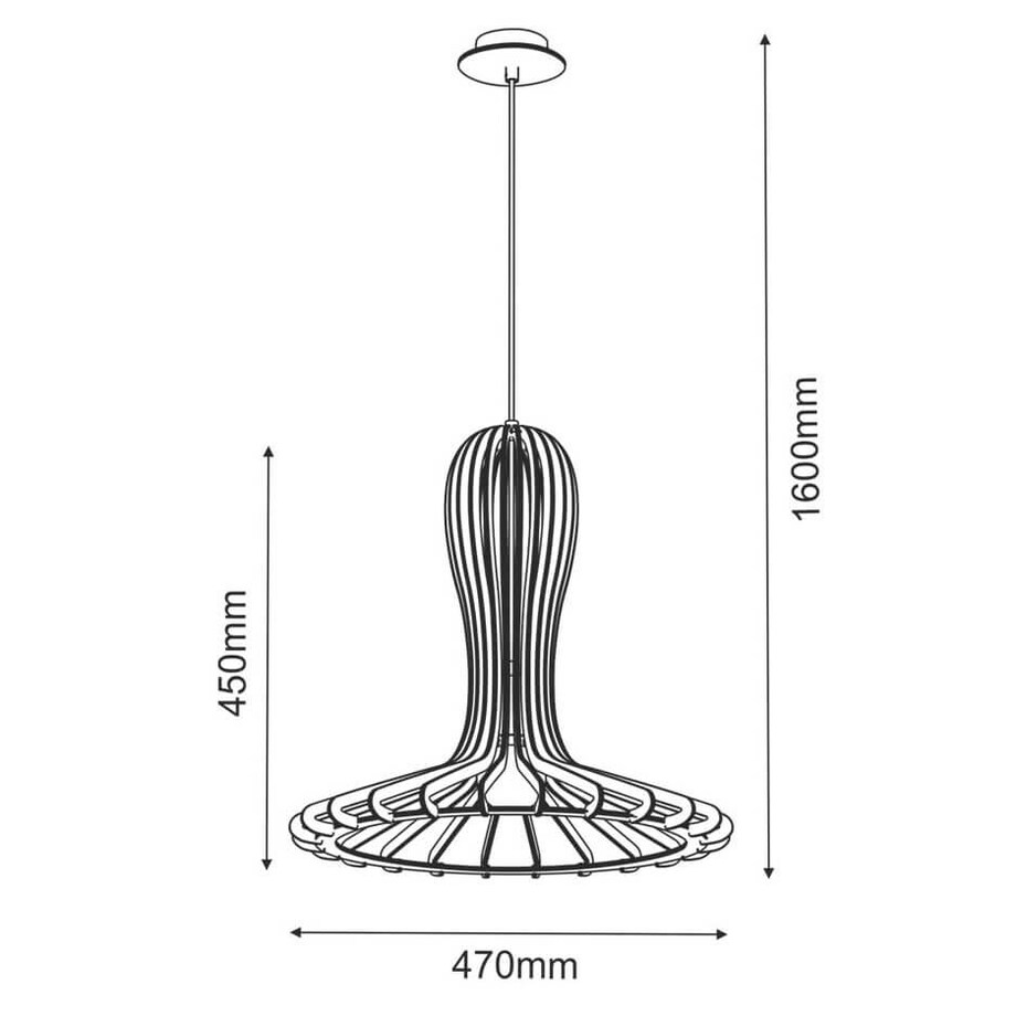 Skandynawska lampa wisząca Rina 5021 Amplex do salonu nad stół drewno czarna