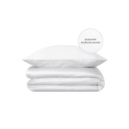 Pościel perkalowa pure white 140/200 + 70/80 cm