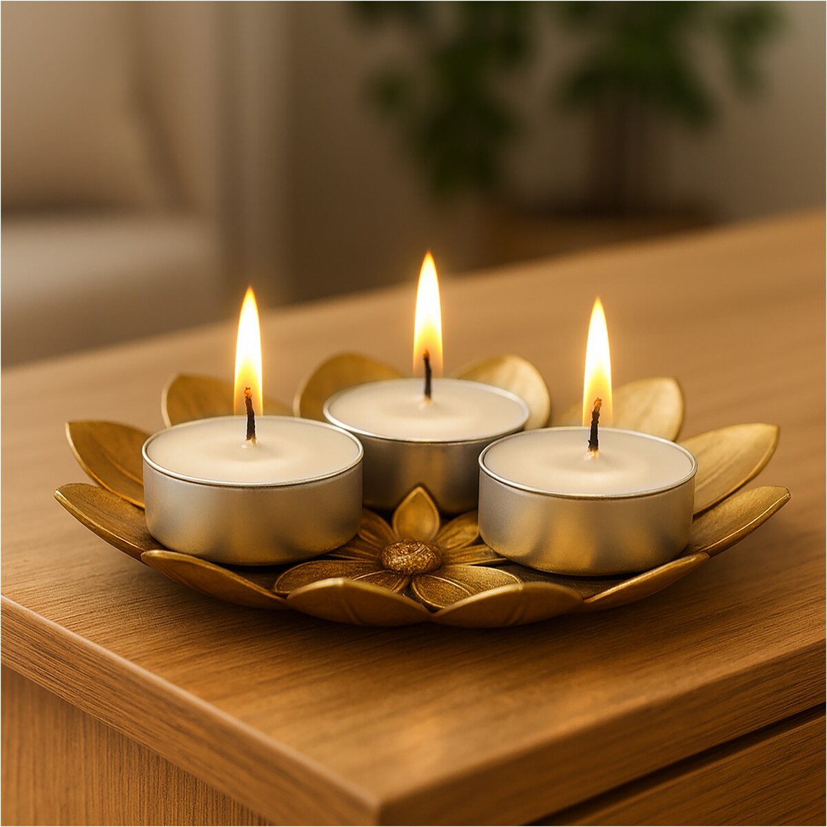Świeczki Zapachowe Parafinowe Tealight Małe Podgrzewacze Zestaw 10 Szt. Moss Amber