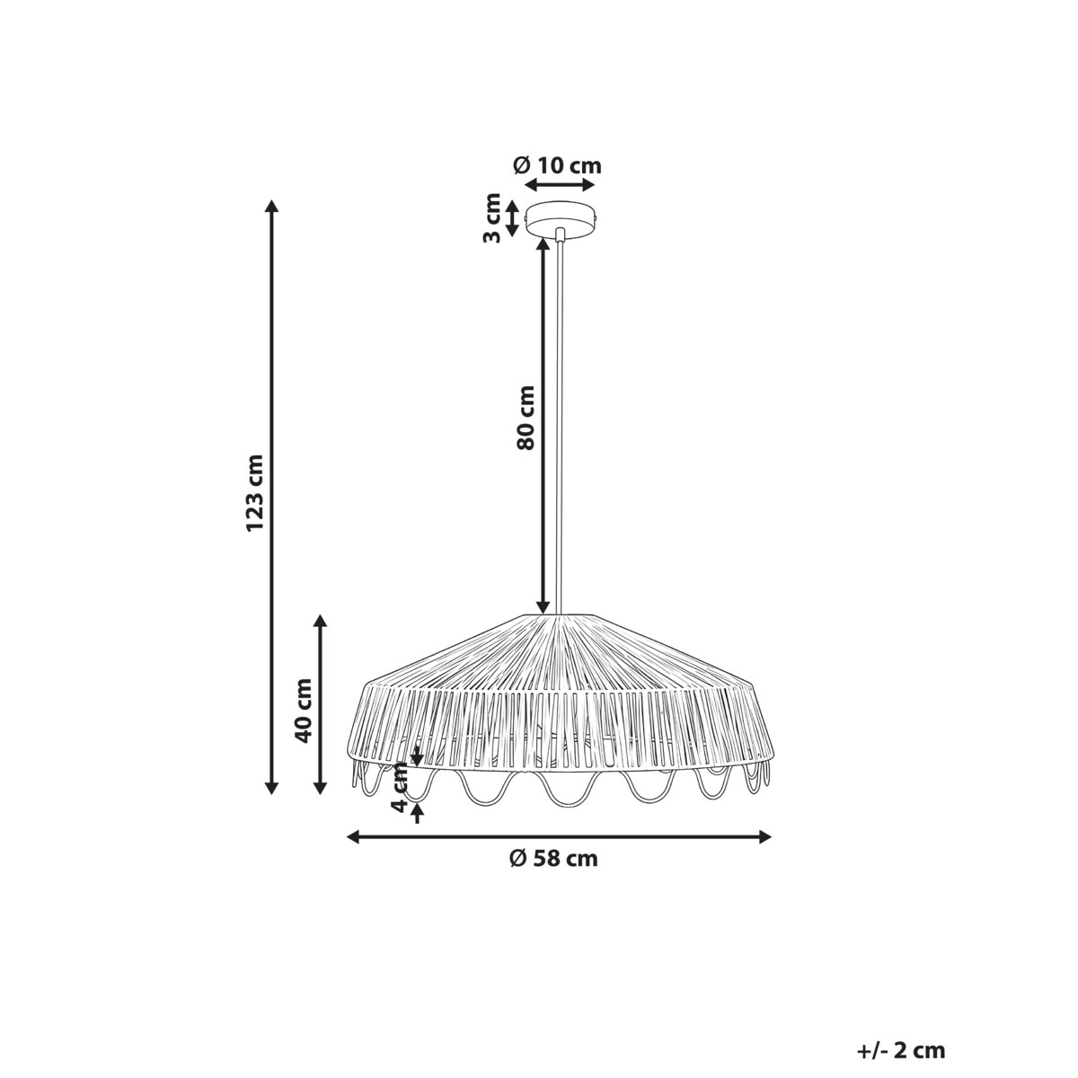 Lampa wisząca ARENAL Plecionka Naturalny