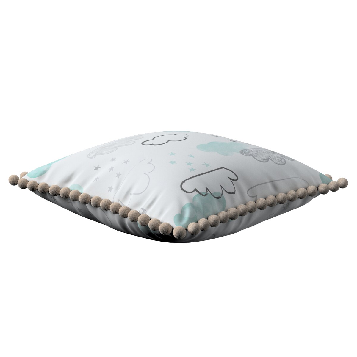 Poszewka Daisy 45x45 ecru-niebieski