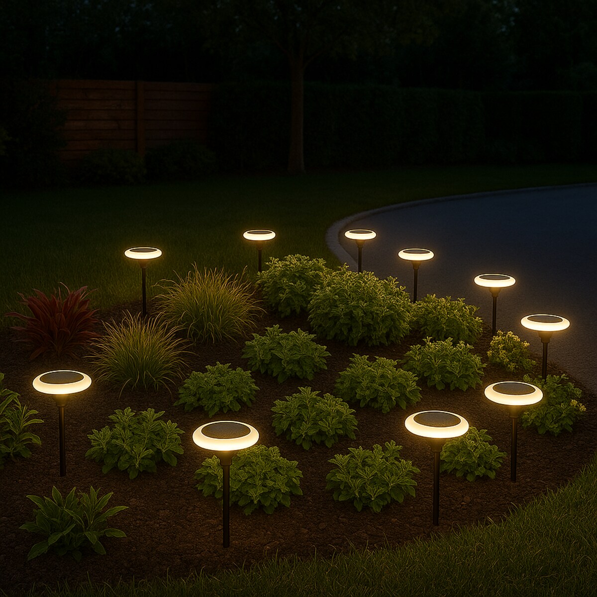 2X Lampa Solarna Led Wbijana Do Ogrodu Dekoracja Ogrodowa Czujnik Zmierzchu