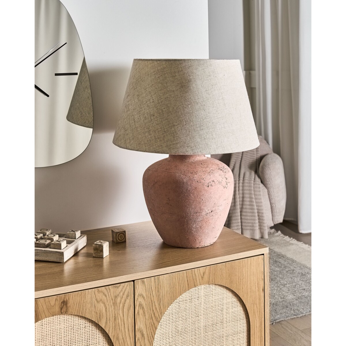 Lampa stołowa BARTON Ceramika Brązowy