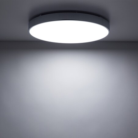 Lampa Sufitowa Łazienkowa Tk Lighting Velis Chrome Plafon Led 40W Ip54 Zmienna Barwa, Ściemniany
