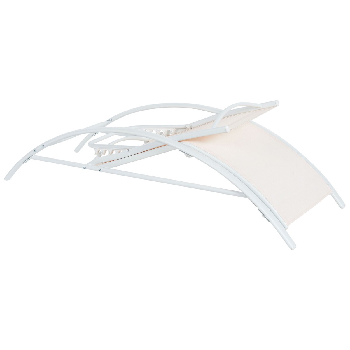 Leżak ogrodowy beżowy GAETA