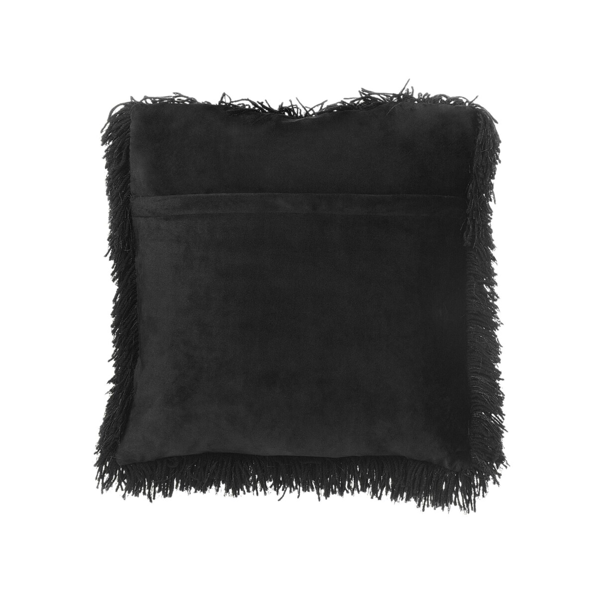 2 poduszki dekoracyjne włochacze 45 x 45 cm czarne CIDE