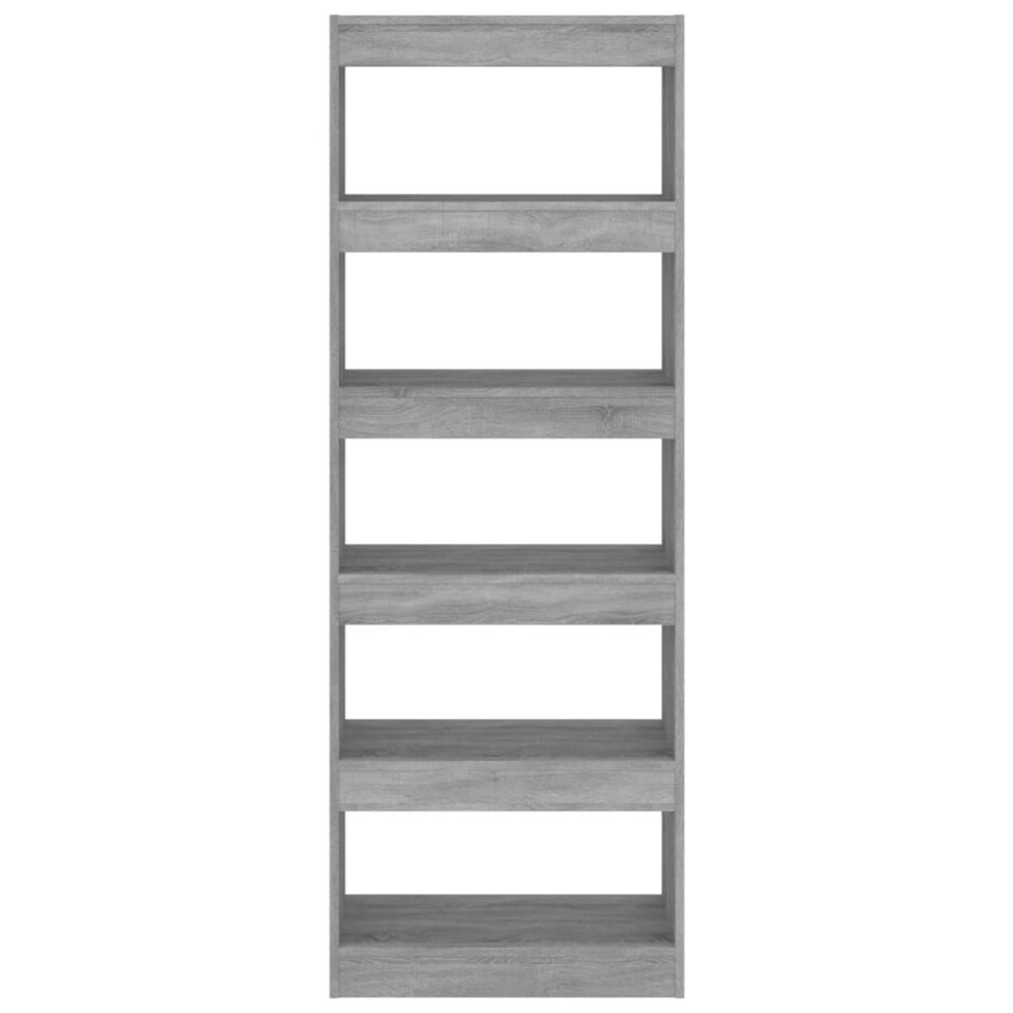vidaXL Regał na książki/przegroda, szary dąb sonoma, 60x30x166 cm