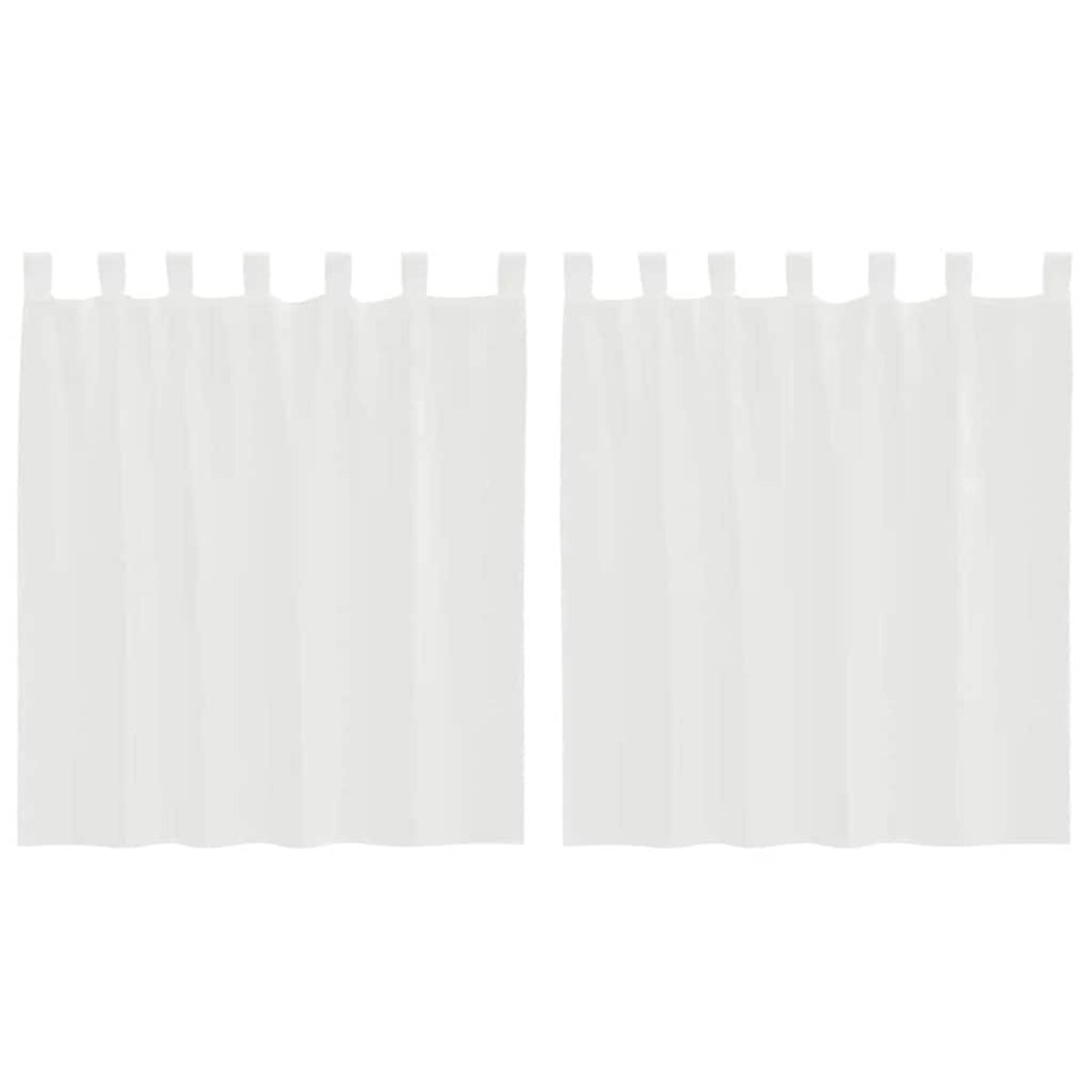 vidaXL Zasłony woalowe z kieszeniami na drążek 2 szt. białe