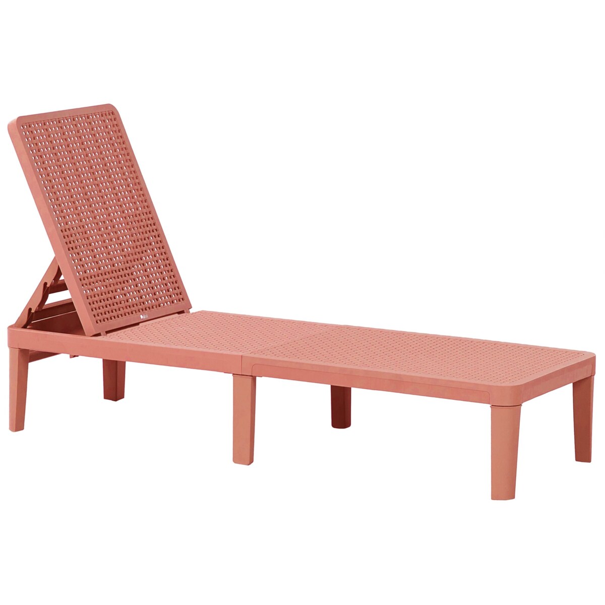 Leżak ogrodowy OSSIMO Rozkładany Materiał syntetyczny Czerwony
