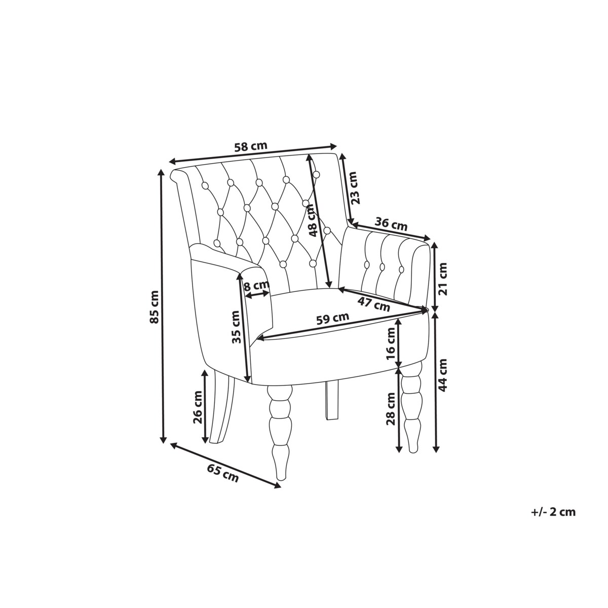 Fotel ciemnoszary ALESUND