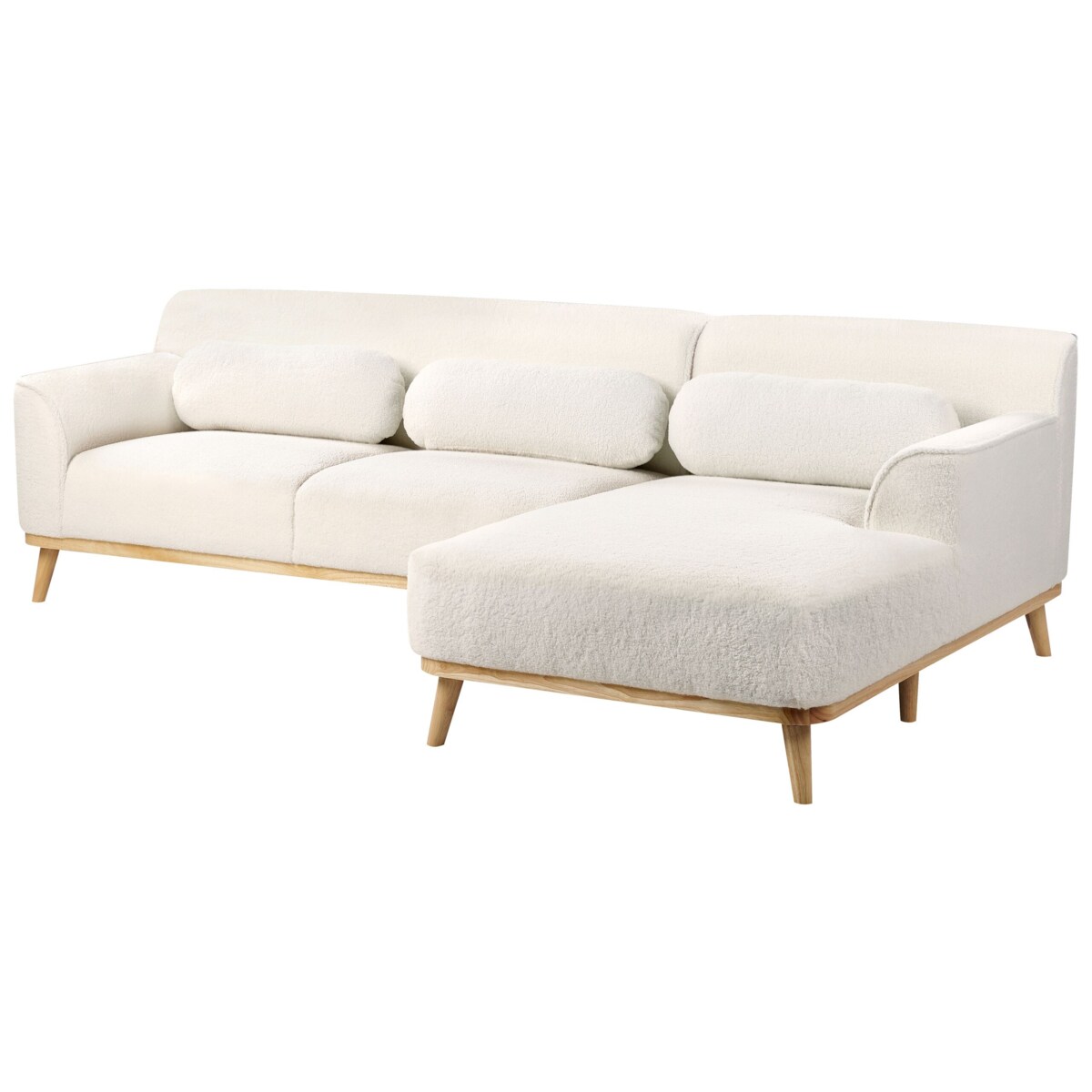 Narożnik boucle lewostronny biały SIMOS