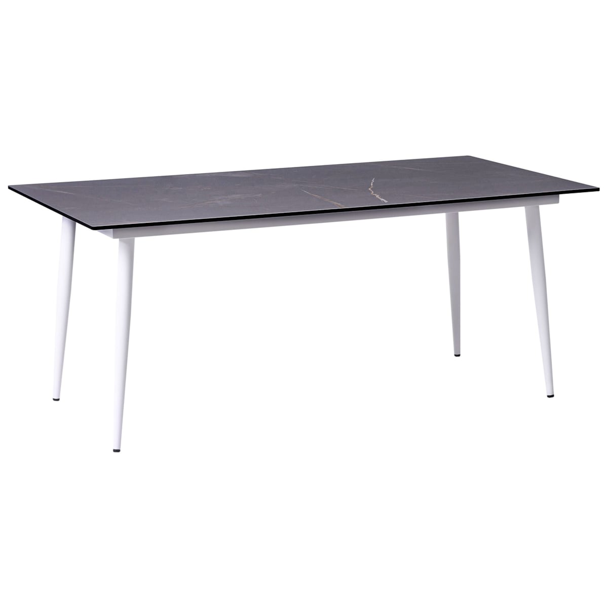 Stół ogrodowy TOLENTINO 180 cm 90 cm Efekt marmuru Szary marmur