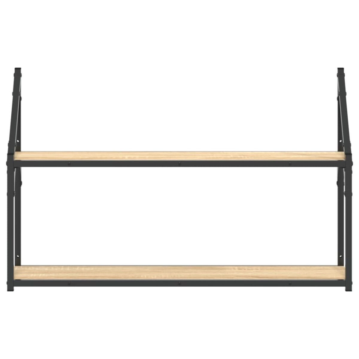 vidaXL Regał ścienny z 2 półkami, dąb sonoma, 80x21x51 cm