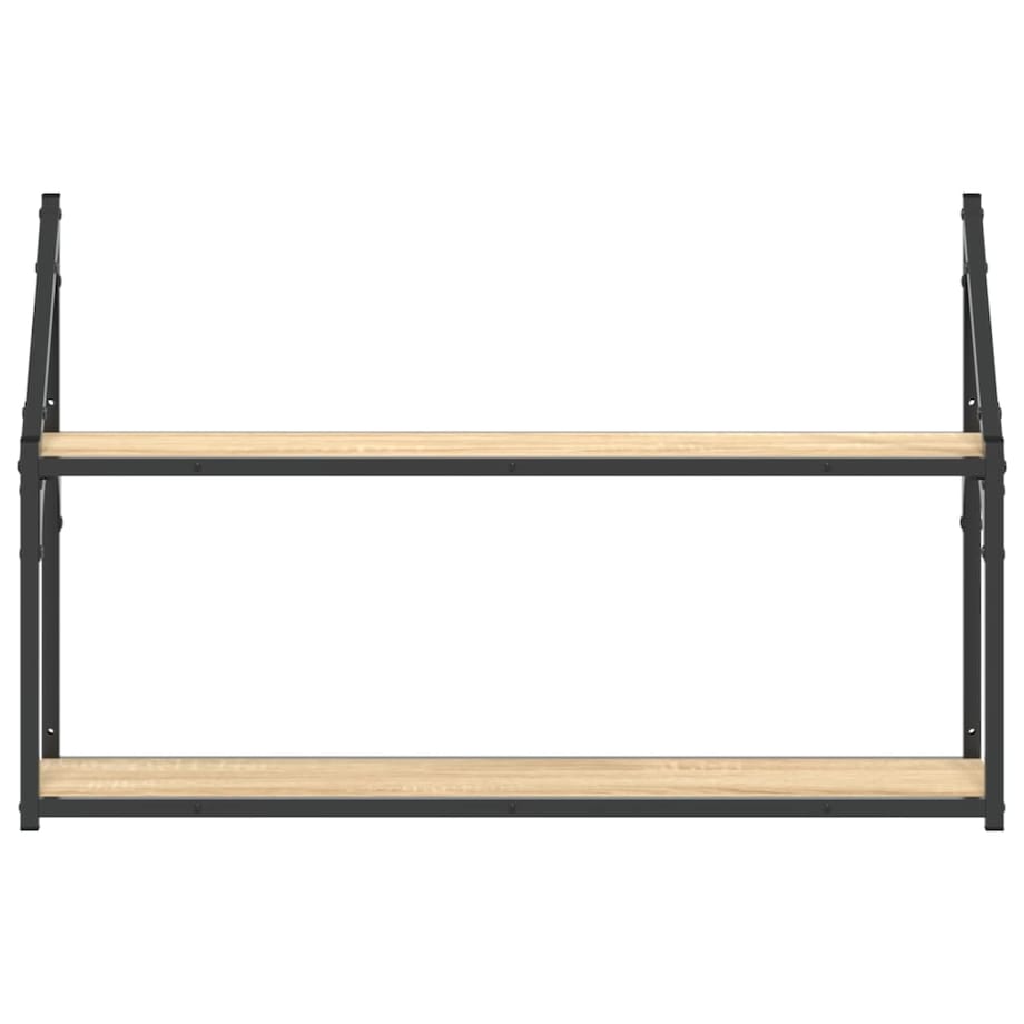 vidaXL Regał ścienny z 2 półkami, dąb sonoma, 80x21x51 cm