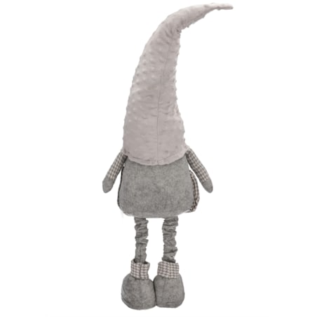 SKRZAT świąteczny KRASNAL gnom DUŻY SZARY prezent