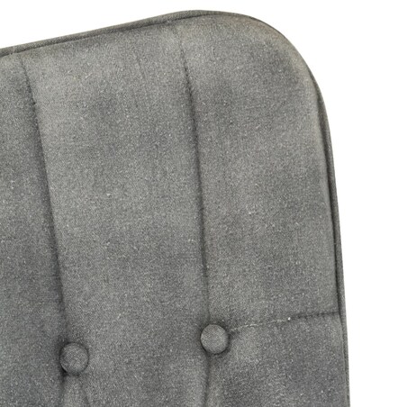 vidaXL Fotel bujany, szary, postarzane płótno