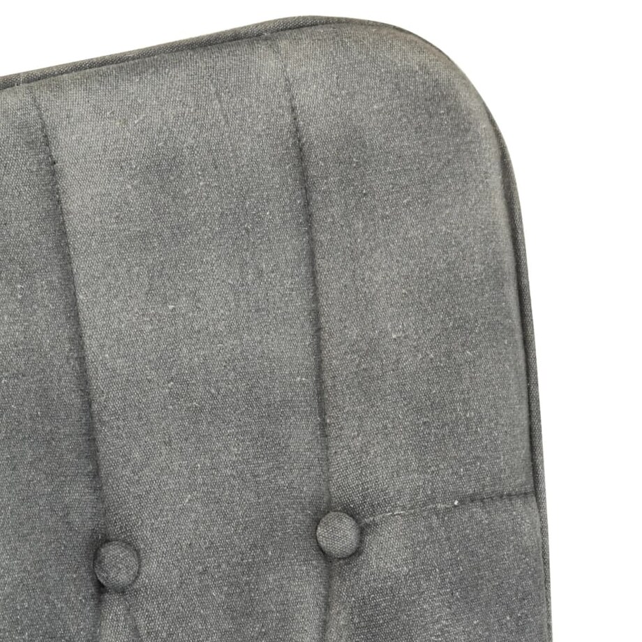 vidaXL Fotel bujany, szary, postarzane płótno