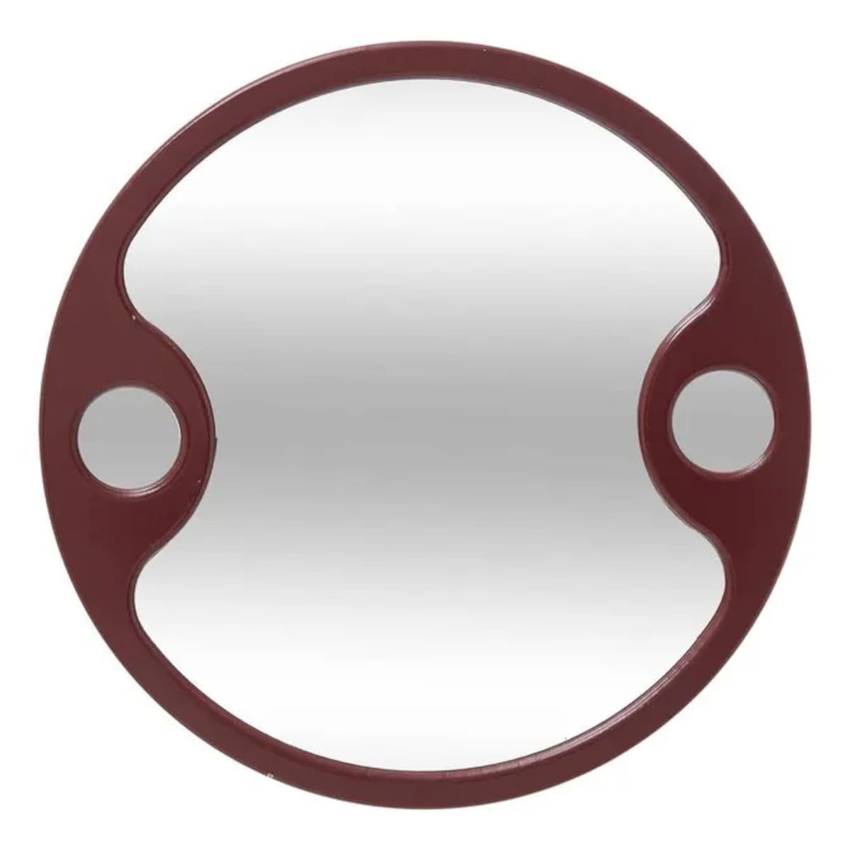 Lustro okrągłe, burgundowe, Austin, 50 cm
