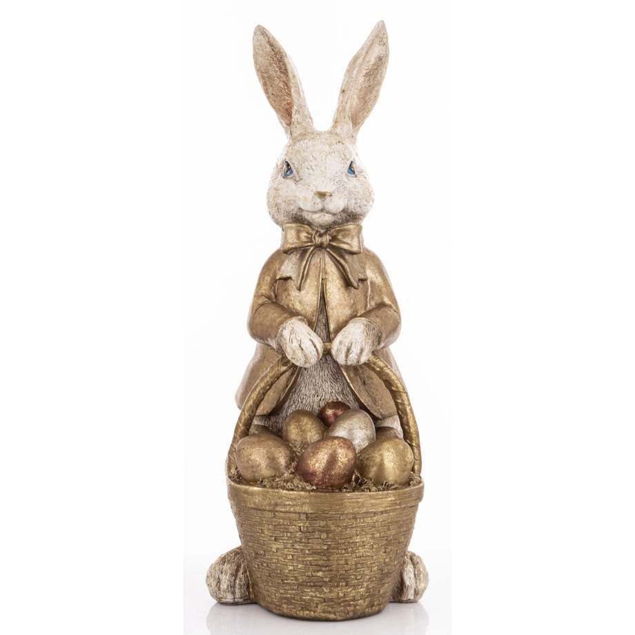 Dekoracja - królik z koszykiem pisanek 50x17x28 cm TRUSIS