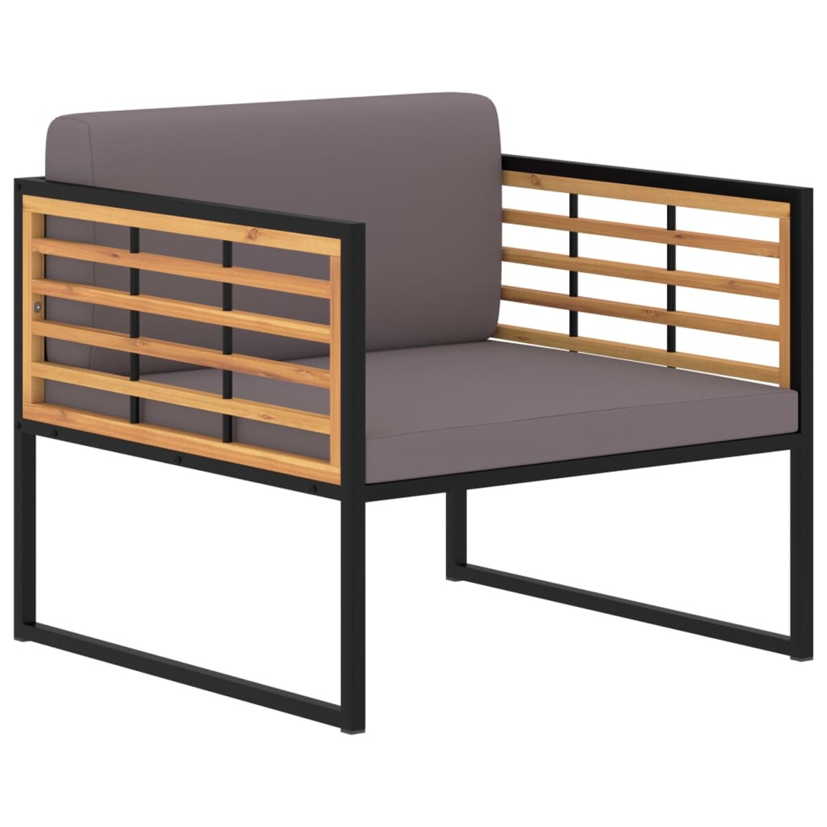 vidaXL Krzesła ogrodowe z poduszkami, 2 szt., drewno akacjowe, szare