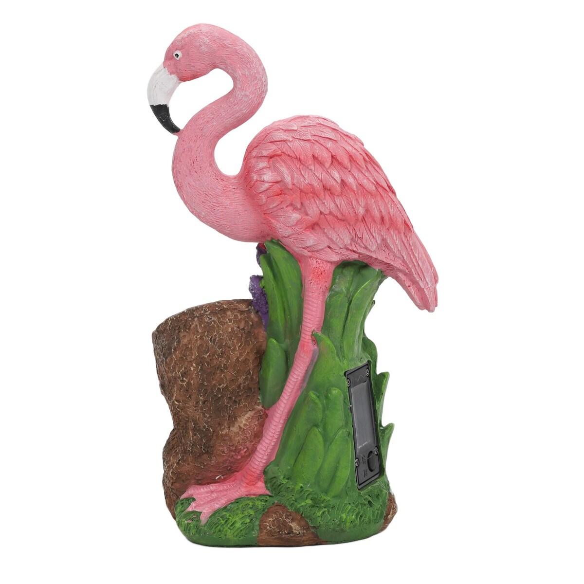 Figurka ogrodowa flaming z reflektorem, 24 x 24 x 10,5 cm