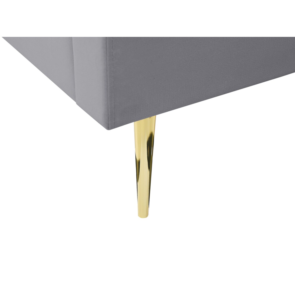 Łóżko welurowe 140 x 200 cm szare MARVILLE