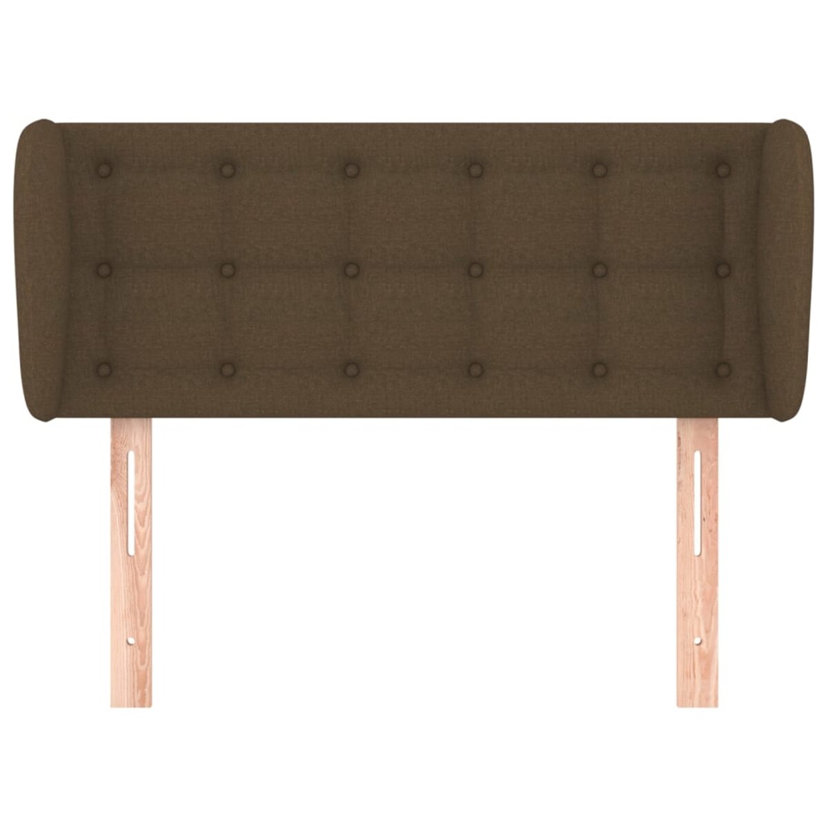 vidaXL Zagłówek uszak, ciemnobrązowy, 83x23x78/88 cm, tkanina