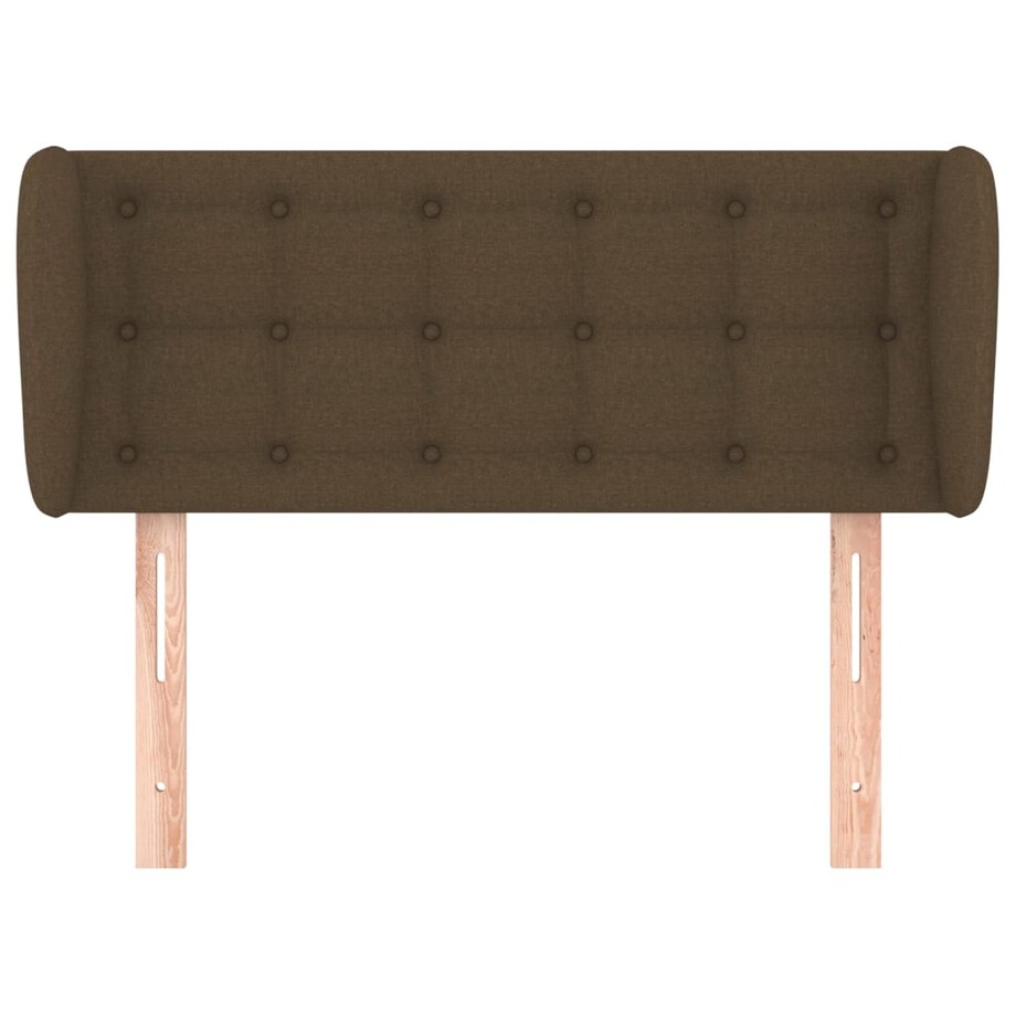 vidaXL Zagłówek uszak, ciemnobrązowy, 83x23x78/88 cm, tkanina