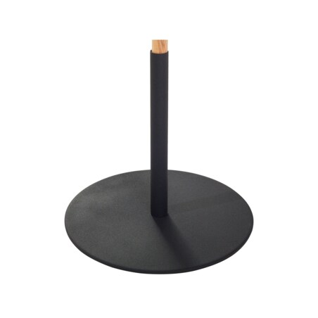 Lampa podłogowa regulowana drewniana czarna OWENS