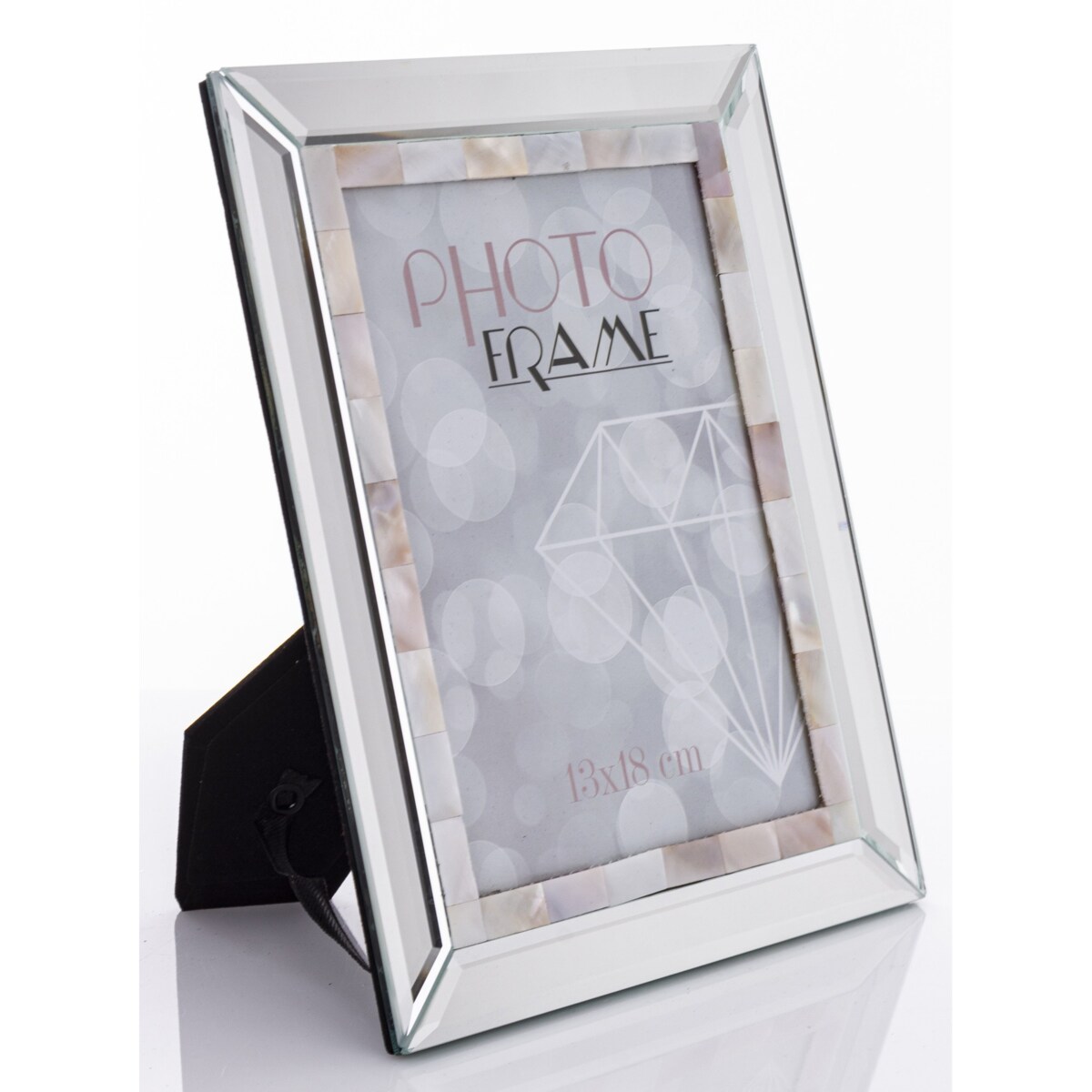 Ramka na zdjęcia 23x18x1,5 cm kremowo-srebrna