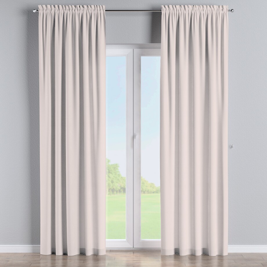 Zasłona na kanale z grzywką 1 szt. 130x260 ecru