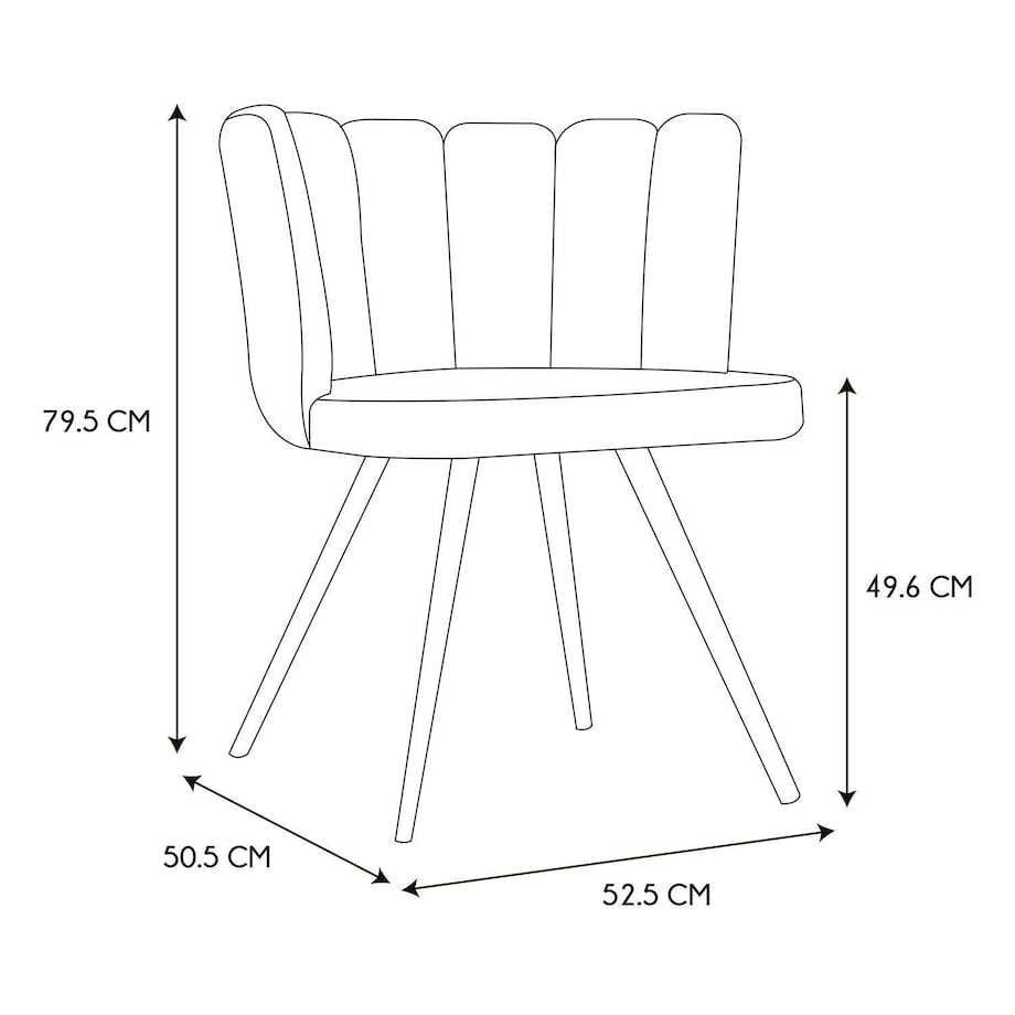 Krzesło Paum VIC różowe tapicerowane