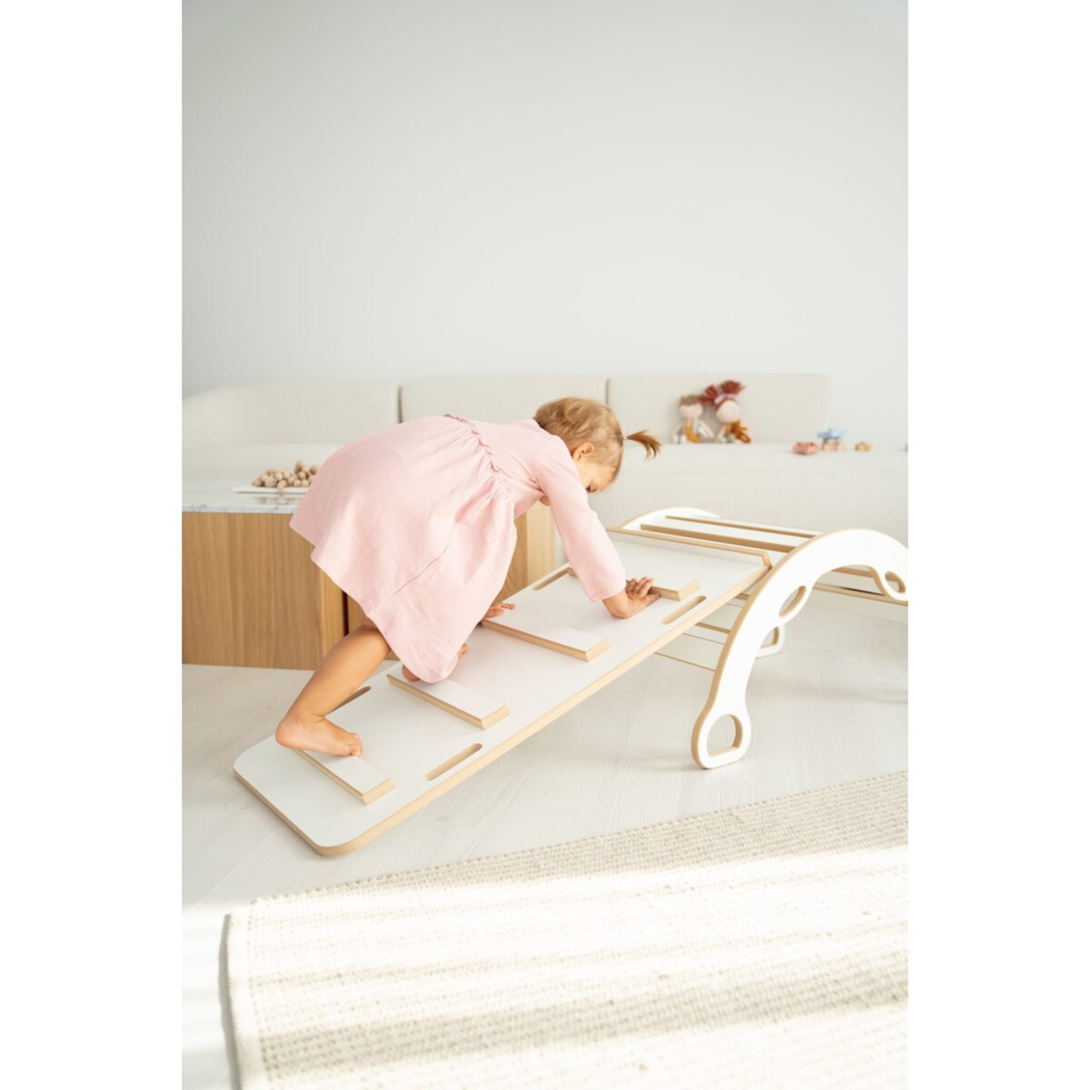 MAŁY bujak montessori z uchwytami + MAŁA zjeżdżalnia DRABINKA