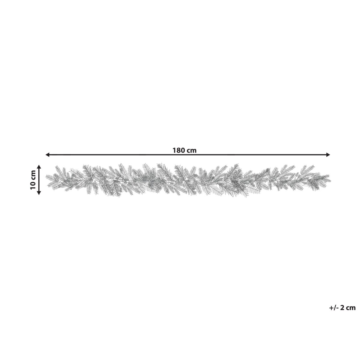 Ośnieżona świąteczna girlanda LED 180 cm zielona WAPTA