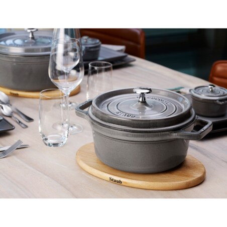 Garnek żeliwny okrągły Staub - Grafitowy, 2.6 ltr
