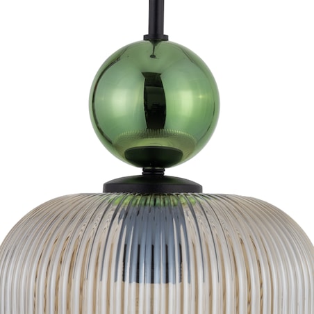 Lampa Wisząca Tk Lighting Sophia Big Koniakowy Klosz Zielona Kulka E27