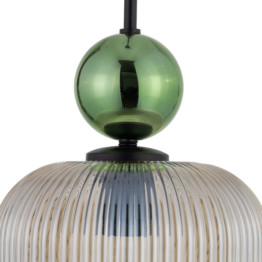 Lampa Wisząca Tk Lighting Sophia Big Koniakowy Klosz Zielona Kulka E27