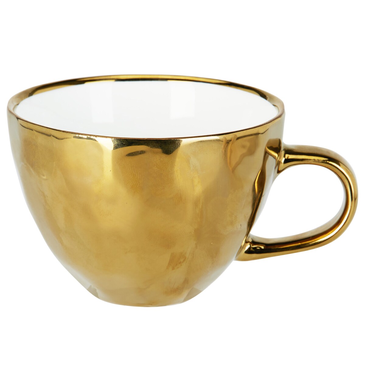 Kubek Z Uchem Świąteczny Porcelanowy Złoty 350 Ml