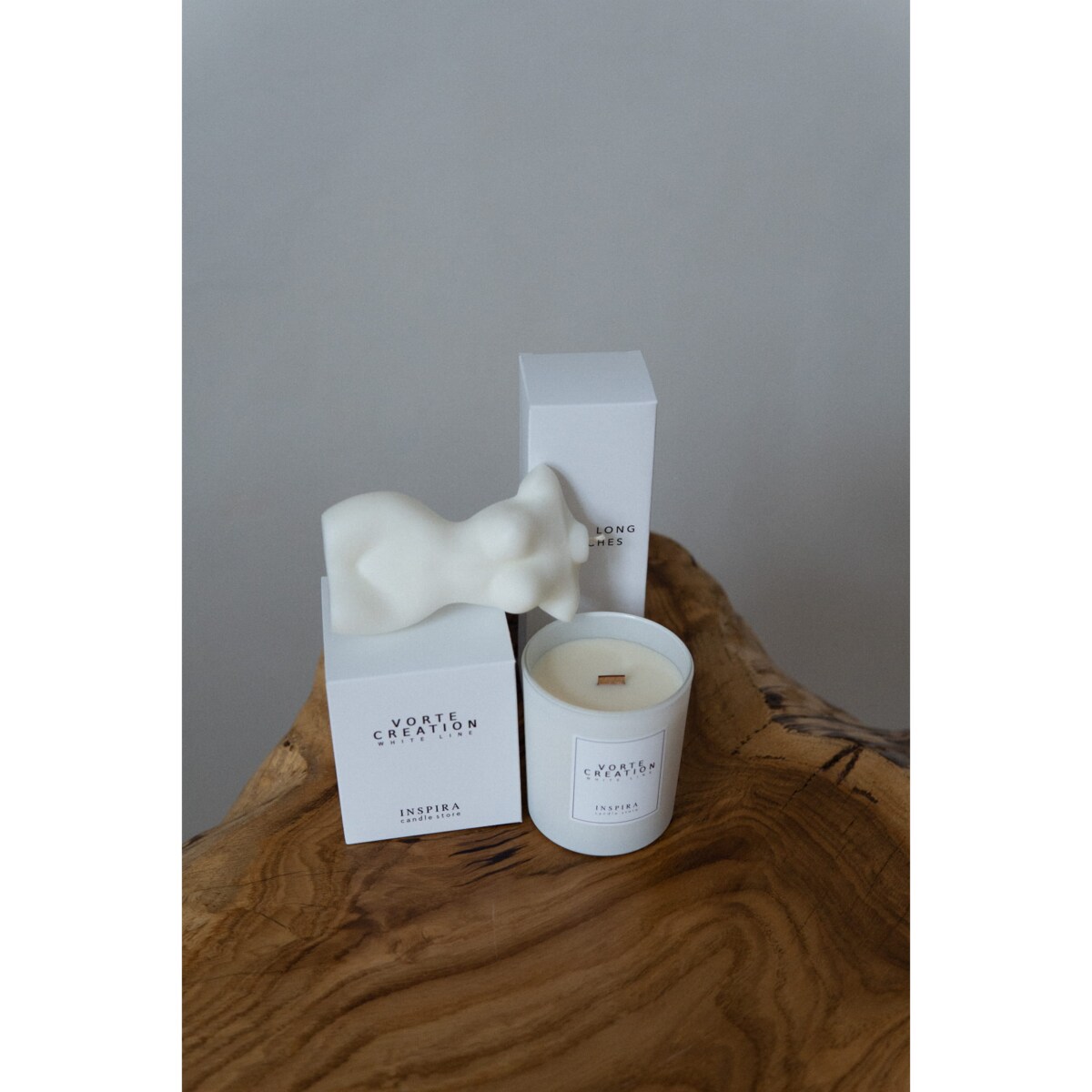 Świeca zapachowa White Vorte Creation, 390 g, INSPIRA