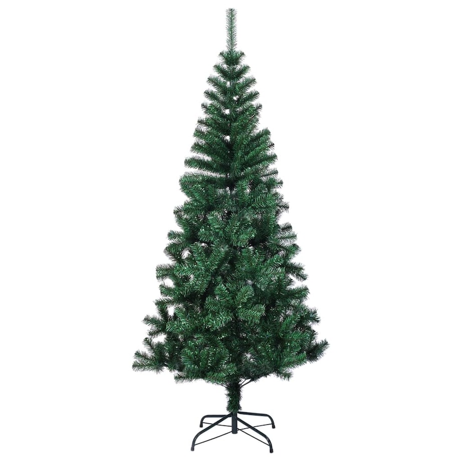 vidaXL Sztuczna choinka z opalizującymi końcówkami, zielona, 120 cm