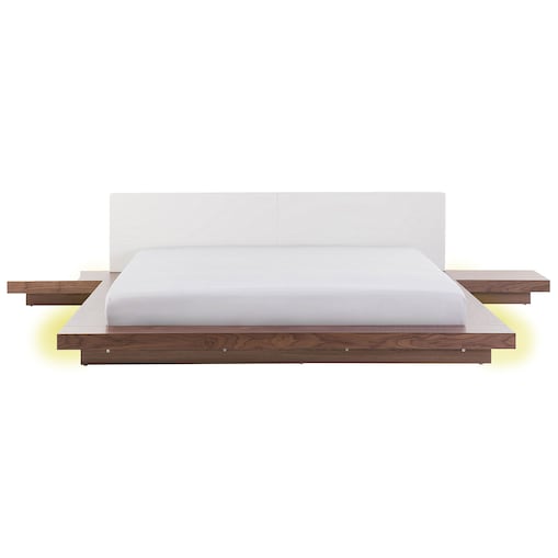 Łóżko LED ZEN 180 x 200 cm Jesion brązowy