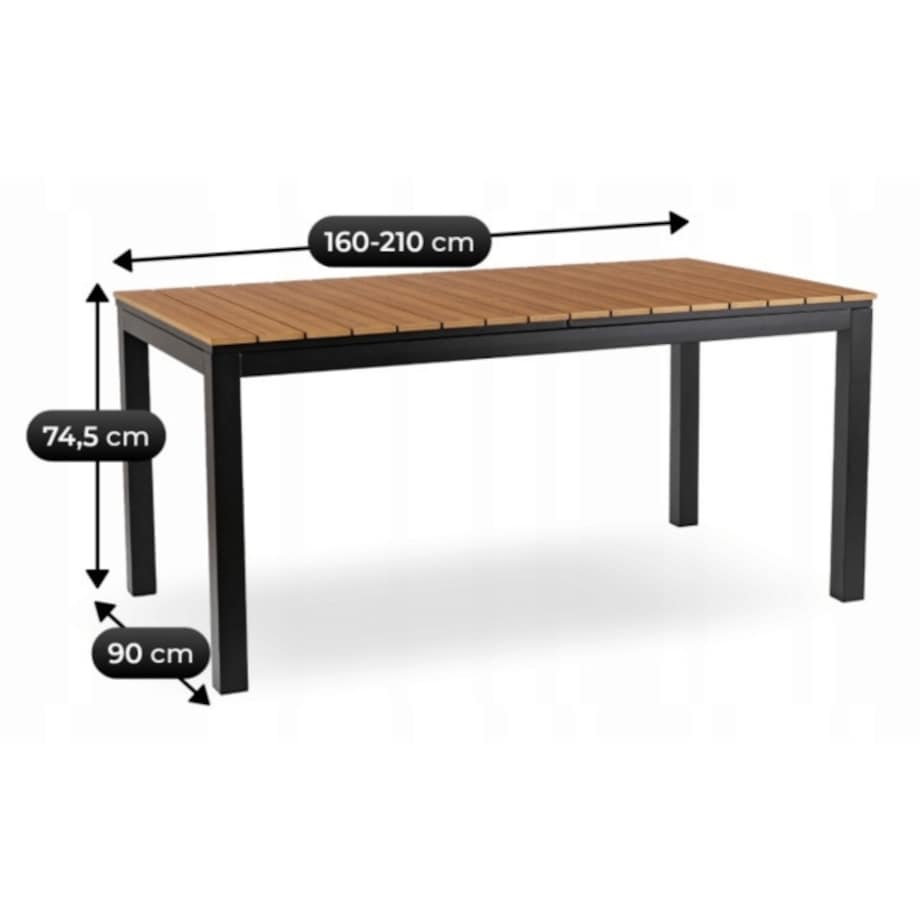 Zestaw Mebli Ogrodowych Na Taras Ogród Technorattan Czarny Dąb