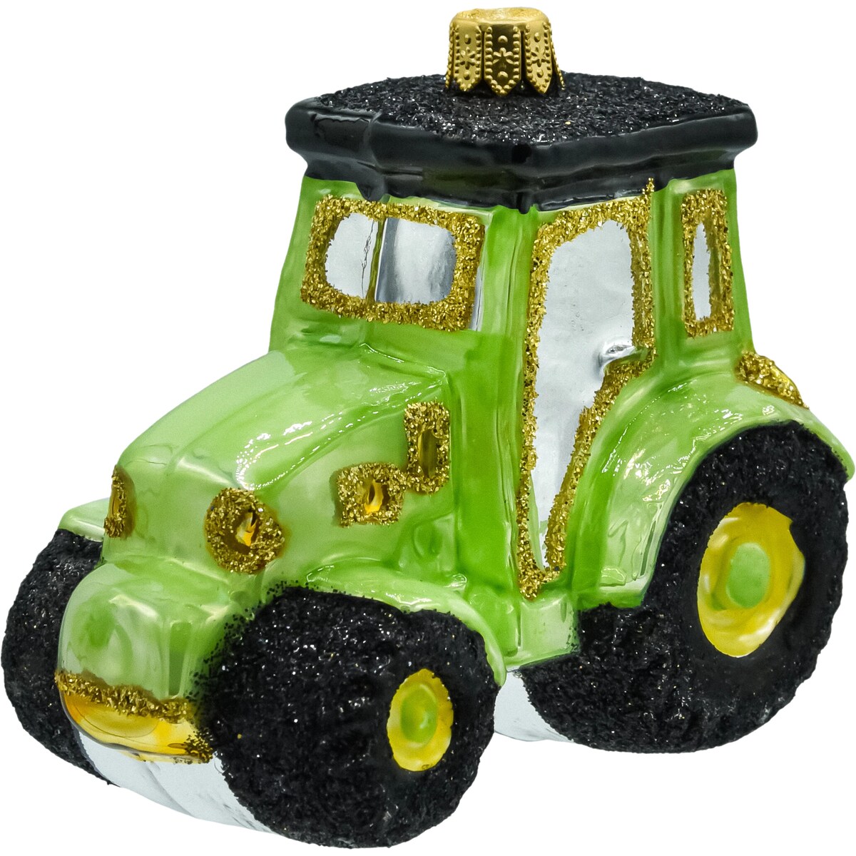 Bombka choinkowa szklana: Traktor: zielony