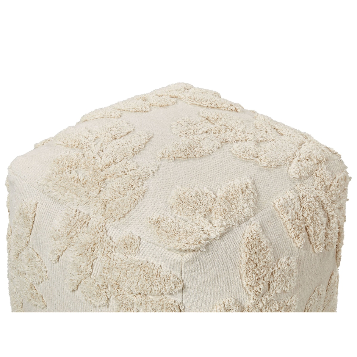 Puf bawełniany 45 x 45 x 45 cm beżowy MULTAN