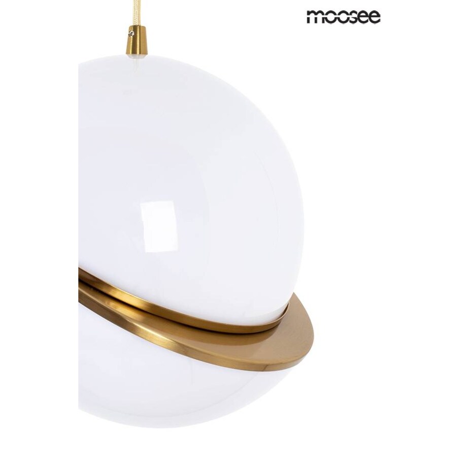 Lampa wisząca Globe MSE010100238 dwie półkule białe złote